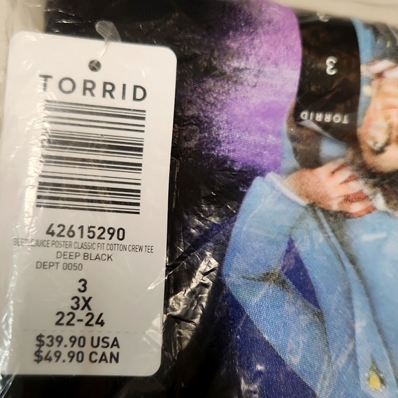 ❤️NWT VINTAGE TORRID BEETLEJUICE MOVIE TEE - ITS SHOWTIME - HALLOWEEN PLUS SIZE - Picture 7 of 14